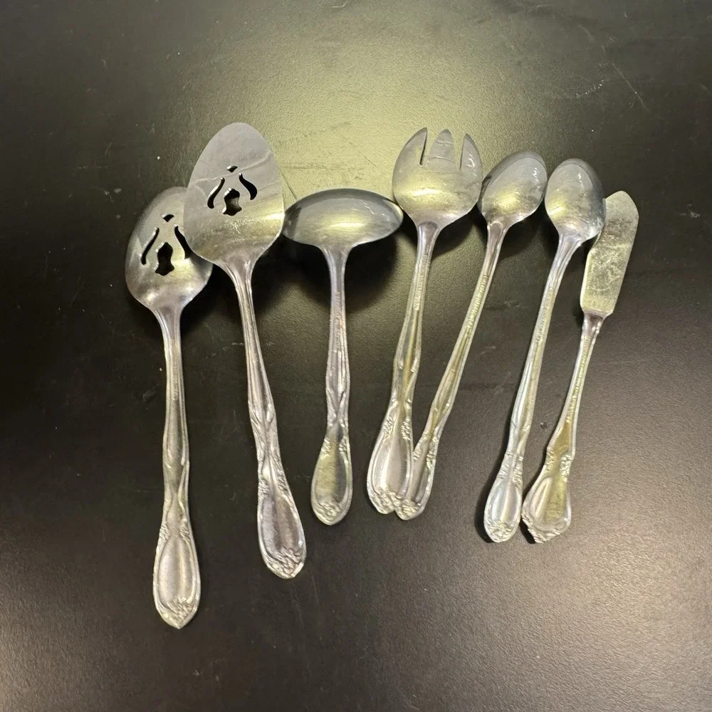 Lot of 7 Serving Set Superior Chapel Hill Stainless Flatware Mixed‎ Lot